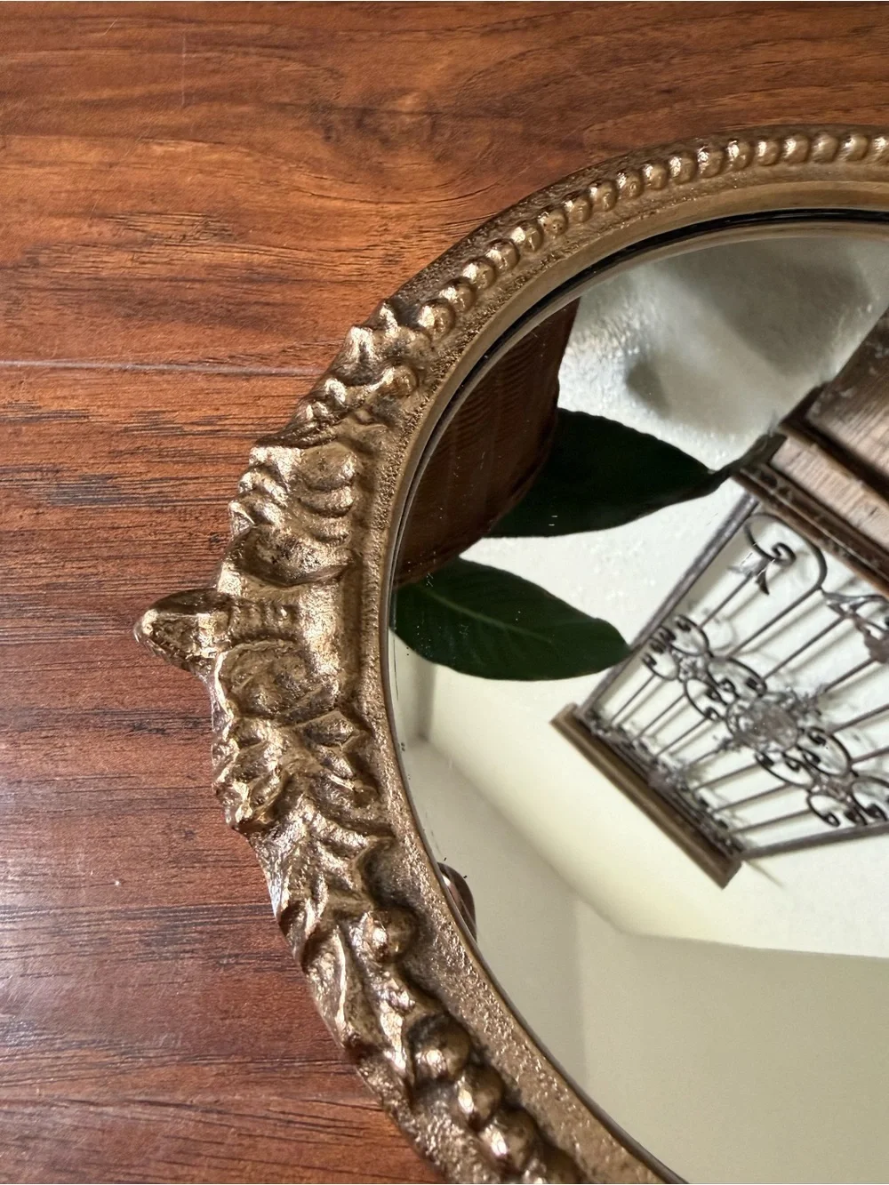 Decorative Gold Mirrored Tray, Hollywood Regency